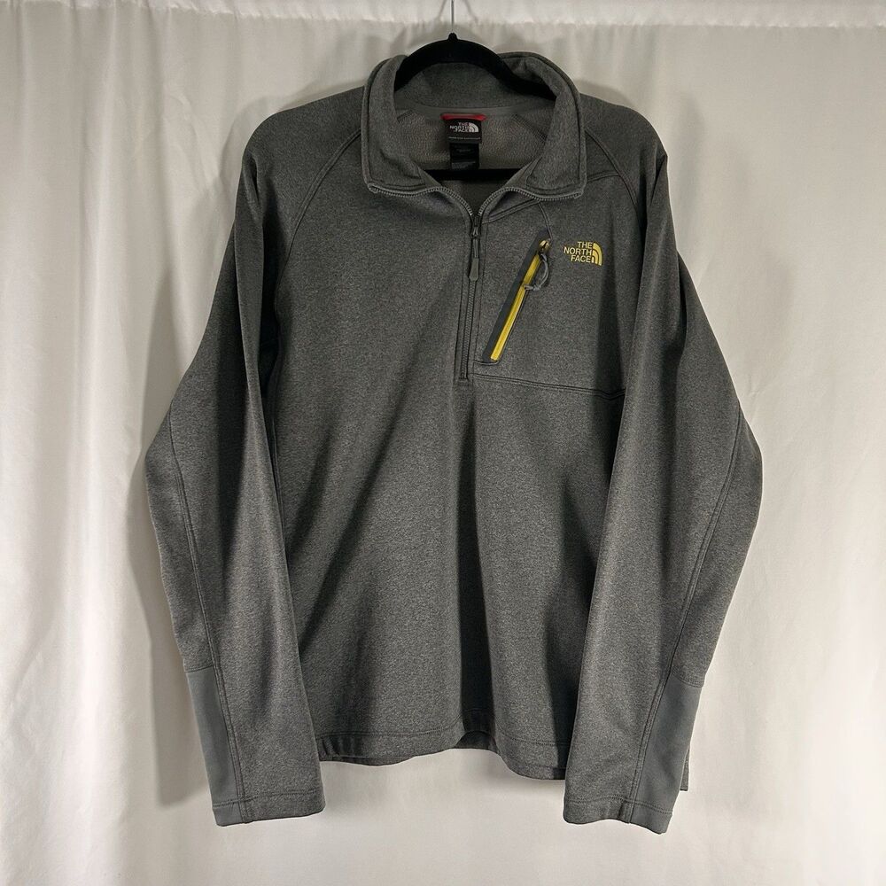 The North Face Jacket Men's Large Grey 1/4 Zip Pockets Turtleneck Pullover
